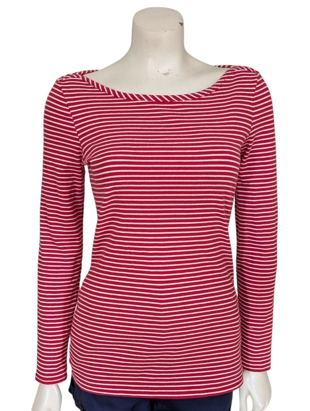 Banana Republic Red & White Striped Top Size Small